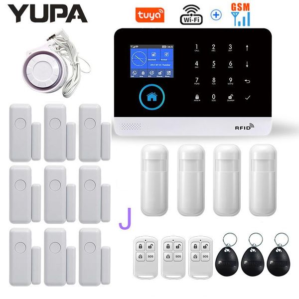 

alarm systems wifi gsm home security system with wireless motion sensor burglar anti theft tuya app remote control for smart life kit