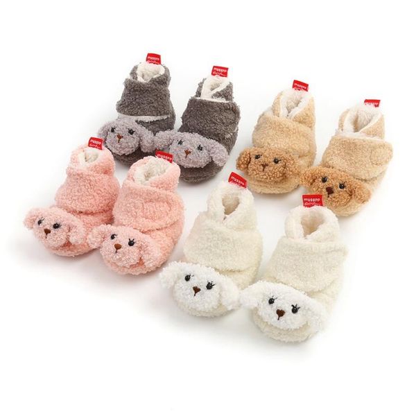 

first walkers fashion baby boy girl socks solid prewalkers booties cotton winter soft anti-slip warm born infant crib shoes moccasins