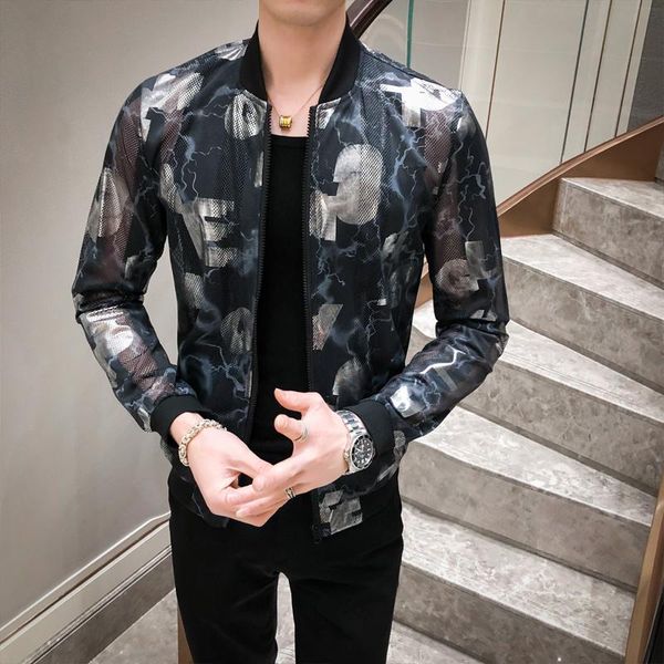 

summer streetwear 2021 night hairstyle division jacket fashion sociology loose coat man chaqueta hombre sunscreen clothes, Black;brown