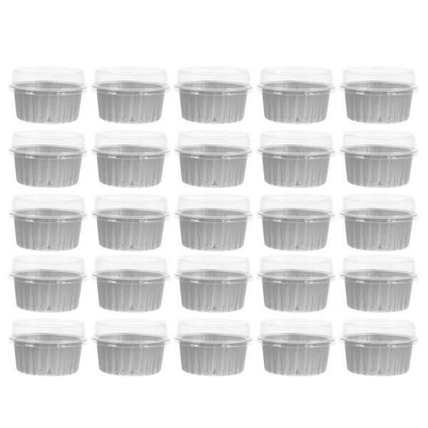 

storage bottles & jars 25pcs premium ice cream cups dessert boxes with lids pudding holders
