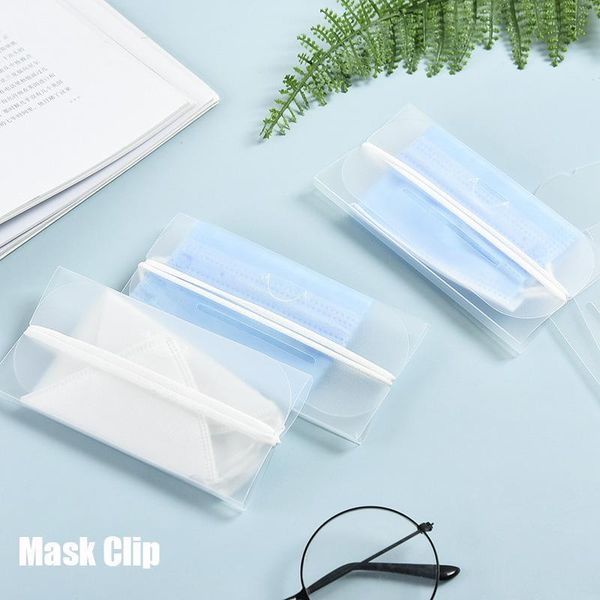 

storage bags 10pcs mask temporary box clip folder pp foldable portable bag