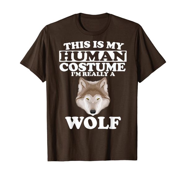 

this is my human costume i'm really a wolf t-shirt, White;black