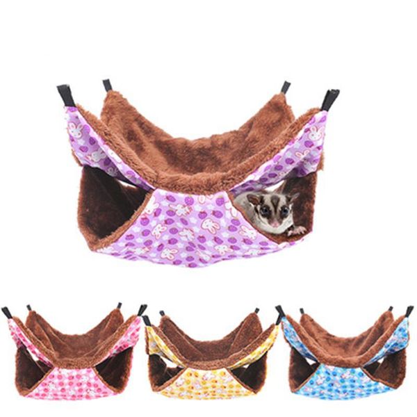 

kennels & pens 2021 designer pet hammock cotton mouse ferrets guinea pig cat hanging bed for cats rodents hamster pets supplies