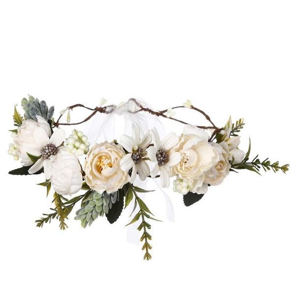 

haimeikang flower crown wedding bohemian wreath hairband party floral girl hair accessories flower headband garland h qylihh