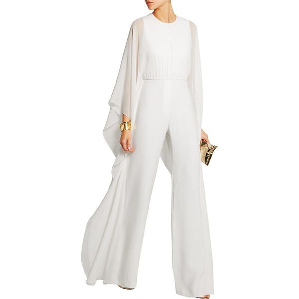 

women's jumpsuits & rompers chiffon ladies elegant high waist wide leg fashion female party casual streetwear women ir, Black;white