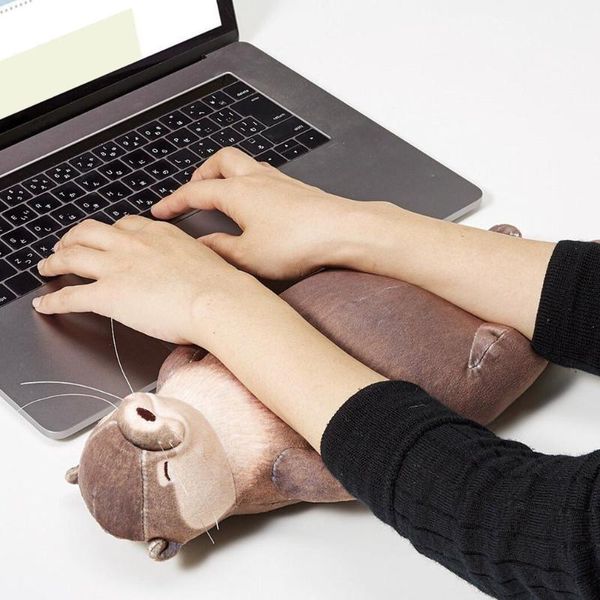 

storage bags children cute otter stuffed cotton pencil case wrist pad birthday christmas doll pillow toys gifts plush