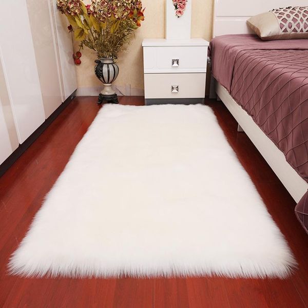 

carpets sheepskin rugs soft fluffy faux chair cover hairy washable carpet non slip mats for bed sofa floor with extra long wool