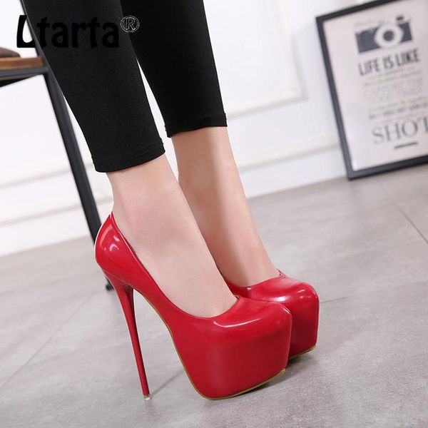 

dress shoes ltarta 2021 women fashion pumps super high heel women's shallow mouth waterproof platform cwf, Black