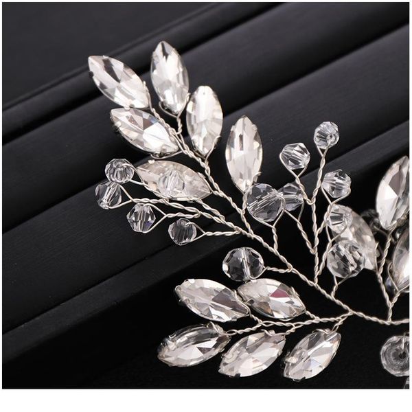 

wedding tiara rhinestone crystal hair band handmade headdress silver color bride hair jewellery wedding headband prince qylzdj