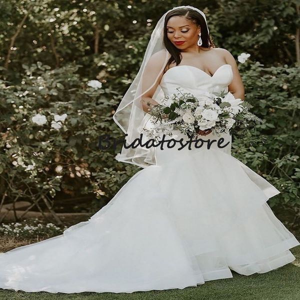 Semplice abito da sposa Boho a sirena bianco Sweetheart abiti da sposa paese africano con treno 2022 Abiti da sposa da donna Elegante fidanzamento bohémien Robe De Mari￩e