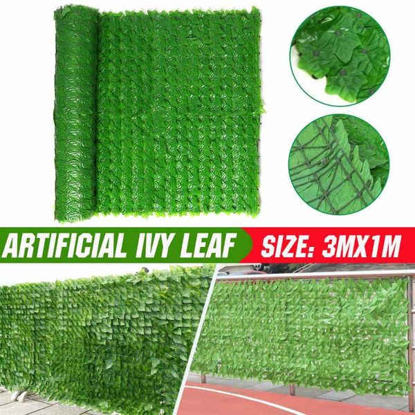 

3mx1m artificial faux ivy leaf privacy fence garden fence green plants grass wall l shop tree home decor plants