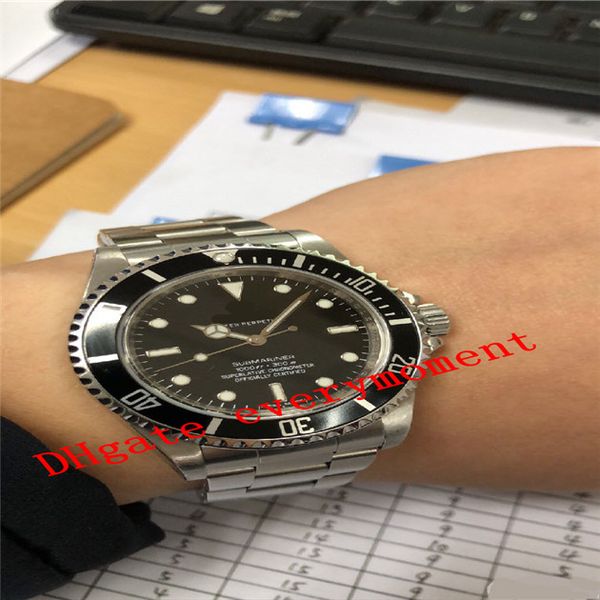 

high end boutique men's business automatic mechanical watch watches 40mm black dial 14060 114060 bp factory 2813 movement 316l steel st, Slivery;brown