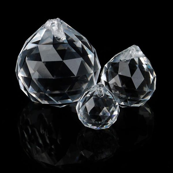 

1pc crystal round ball prism hanging ornament diy pendant accessory xmas decor gift