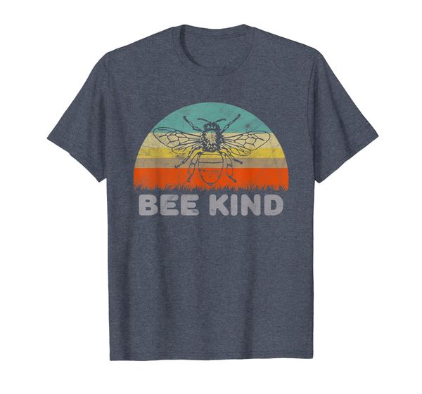 

vintage look be kind t-shirt with a funny bee pun, White;black