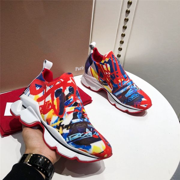 

new womens mens shoes studded spikes fashion red suede leather mens womens flat bottoms shoes party lovers sneakers size 35-46 with box, Black