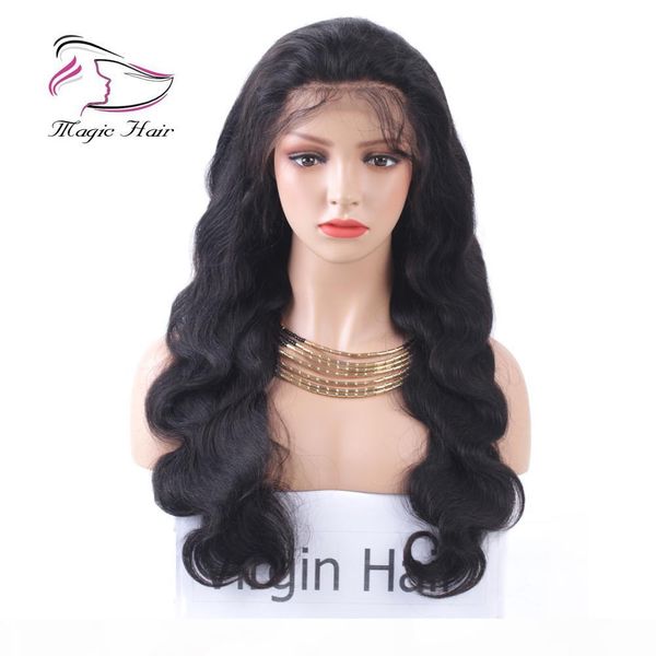 

lace front wigs for women body wave color 1b# brazilian indian peruvian malaysian virgin hair pre plucked human hair wigs, Black;brown