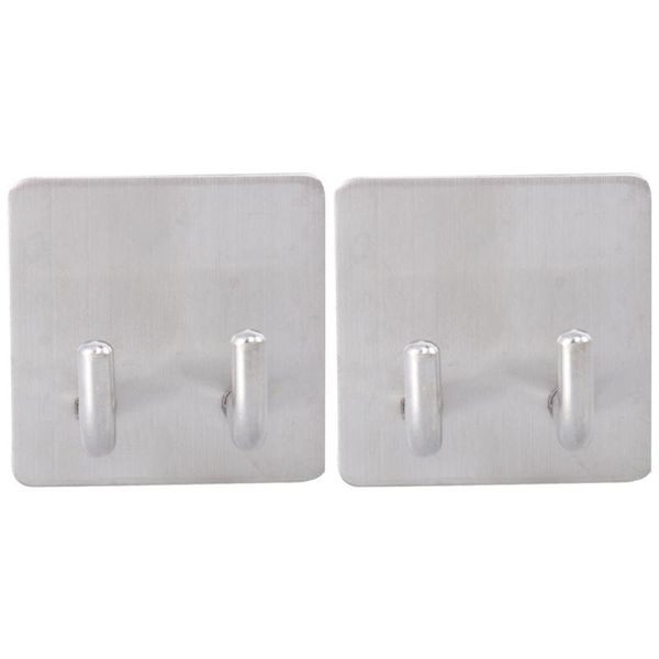 

hooks & rails 2pcs adhesive wall stainless steel towel hook hangers robe