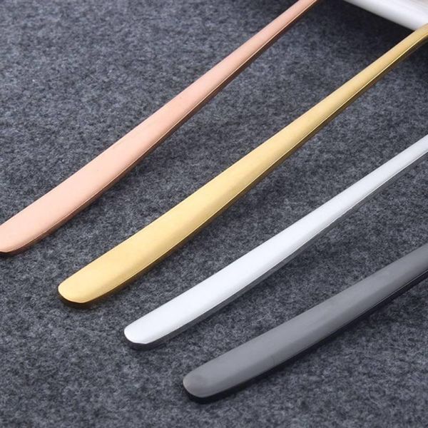 

chopsticks stainless steel set spoon flat non-slip long handle dessert tableware