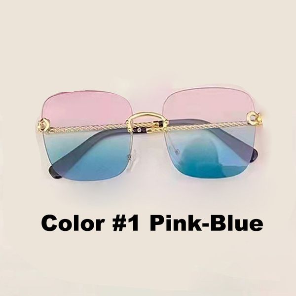 

fashion gradient color square uv protection sunglasses metal + pc with box 20533 item, White;black