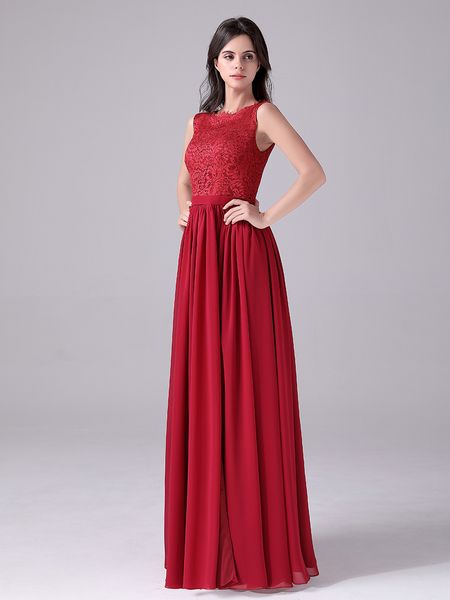 Sexy vestido de baile vermelho vintage aberta back frisado formal vestido de noite longo plus size partido top top lace dama de honra vestido
