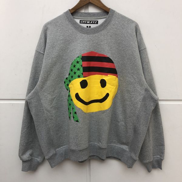 

1:1 heavy tissue kanye west crewneck orange pullover purple cpfm. xyz hooded hoodie ewxl, Black