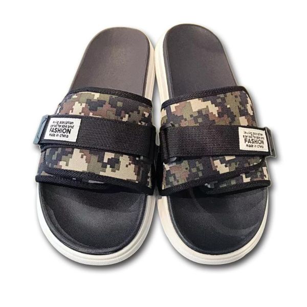 

slippers women men summer shoes comfortable breathable buckle big size-46, Black