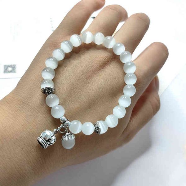 

chinese-style products commodity natural opal crown miao silver bead bracelet small fresh friend crystal female