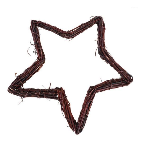 

christmas decorations creative diy rattan weave garland five-pointed star decoration hanging pendant ornaments (star)