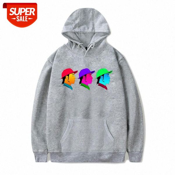 

rap asap rocky printed sweatshirt and velvet hoodie sportswear #mg1s, Black