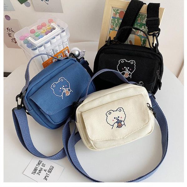 

foreign trade nylon small bag square cloth female new 2021 korean sweet handbag shoulder messenger fashion xphjs