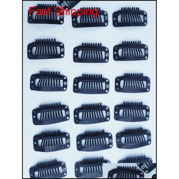 

tape in hair extension button hair clip snap for skin weft clip hair extensio jllldc comb2010, Black;brown