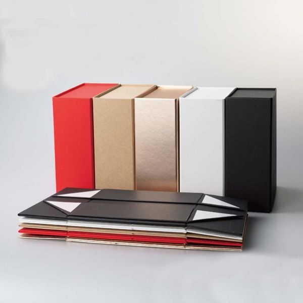 

gift wrap 2pcscolor luxury folding flat box with custom logo carton magnet