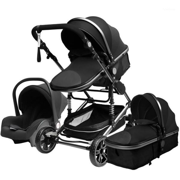 

baby stroller 3 in 1 portable travel carriage folding prams aluminum frame high landscape car for born strollers#1