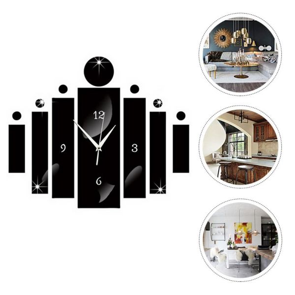 

wall clocks 1 set mirror sticker clock home entrance aisle bedroom hanging
