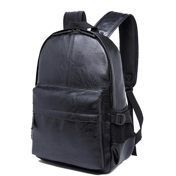 

mannen rugzak lederen lapschooltas pack rugzak schooltas mode waterdichte reistas toevallige lederen boekentas