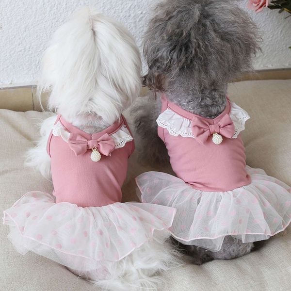 

ysgj 20 spring and summer new pink ballet poncho skirt bow drs dog drs cat