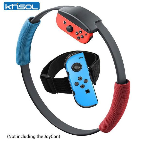 

game controllers & joysticks for switch adjustable elastic 56cm leg fixing strap sport band + non-slip ring-con grips joy-con ring f