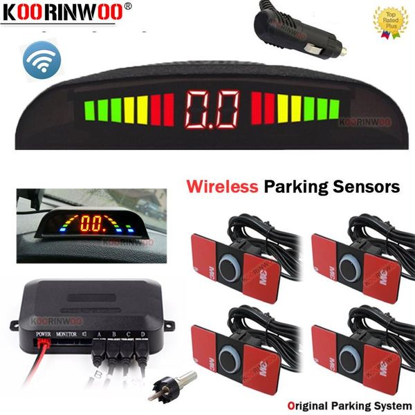 

car rear view cameras& parking sensors koorinwoo electromagnetic wireless parktronics 4 original flat 13mm screen radars detector backlights