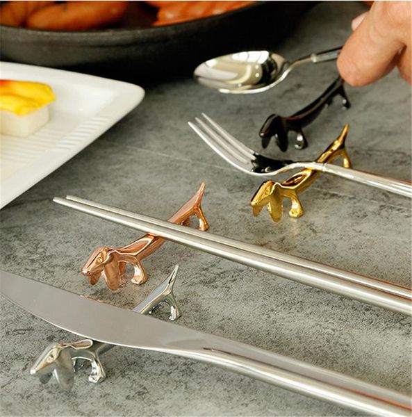 

chopsticks tableware stand dog shaped metal knife fork storage pillow rack spoon home kitchen accessories
