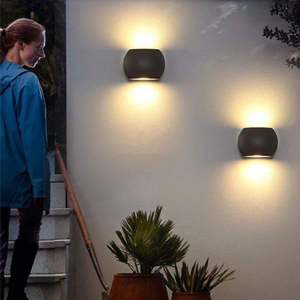 

6w led garden porch lamp outdoor waterproof aluminum wall sconce lamps modern staircase courtyard corridor balcony wall lights