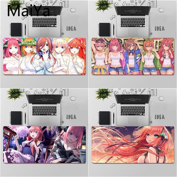

mouse pads & wrist rests maiya anime gotoubun no hanayome locking edge pad game large keyboards mat