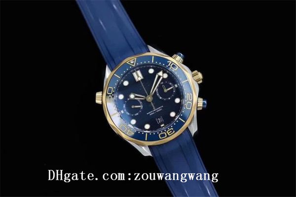 

2021 sea ceramic bezel aqua timing watches boss terra men 007 chronograph sport wristwatches james bond master mens watch d3020, Slivery;black