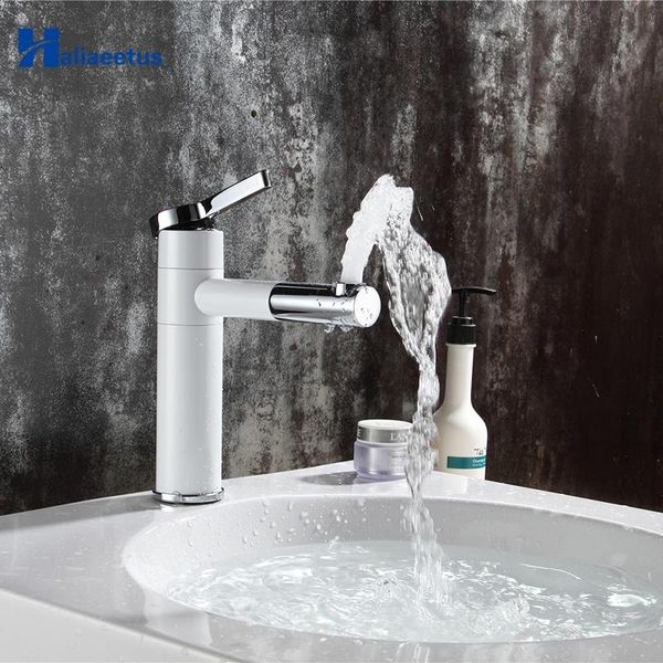 

bathroom sink faucets counterelegan white painting brass made basin faucet vessel sinks mixer vanity tap swivel spout deck mounted