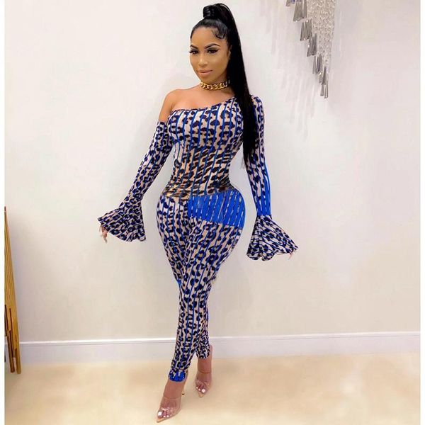 

leopard print jumpsuit women clothing bodysuit bodycon flare long sleeve one piece skinny rompers womens jumpsuit catsuit, Black;white