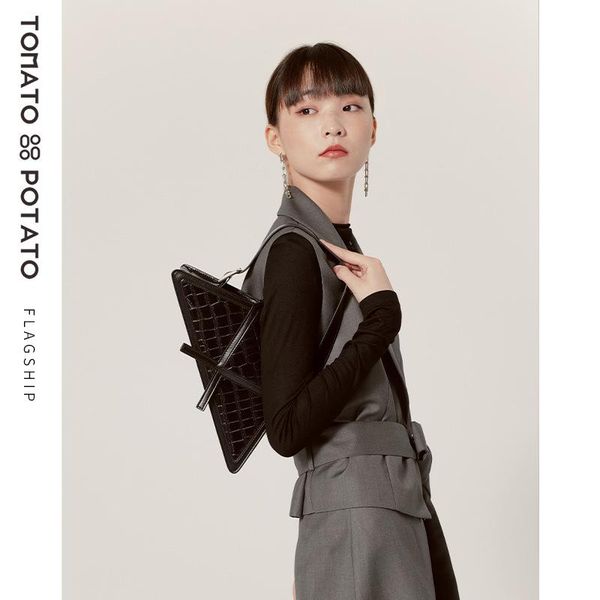 

evening bags casual thread handbags for women fashion simple shoulder bag ladies designer genuine leather messenger
