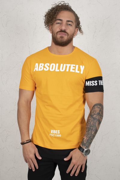 

orange detail front t-shirt 2002024 rid3, White;black