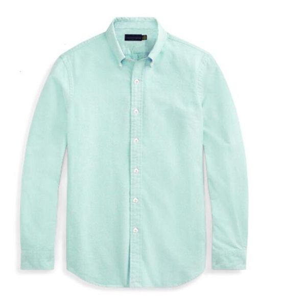 

wholesale-2020 new spring men dress shirt oxford 7color designer men's casual-shirt camisas masculinas s-xxl, White;black