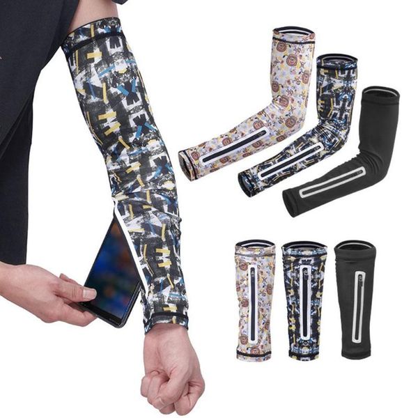 

five fingers gloves sleeve sunscreen summer sports running arm bicycle mittens hand bag sun uv protection long cycling, Blue;gray