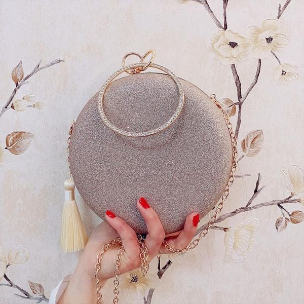 

new tassel dress clutch embroidery flower round evening bag wallet day wedding zipper handbag