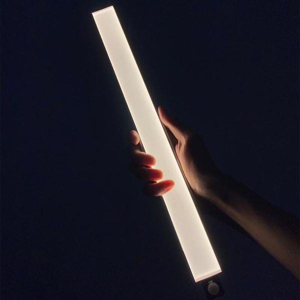 

40/60cm ultra-thin usb rechargeable led cabinet light motion sensor wardrobe corridor closet night wall lamps for kitchen